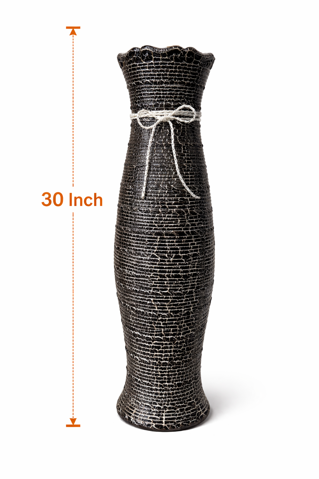 Black Textured Modern Vase 2