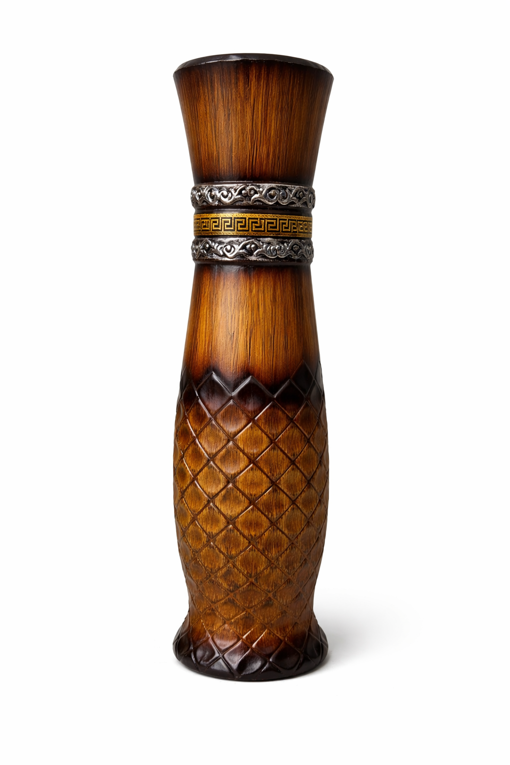 Wooden Finish Decorative vase