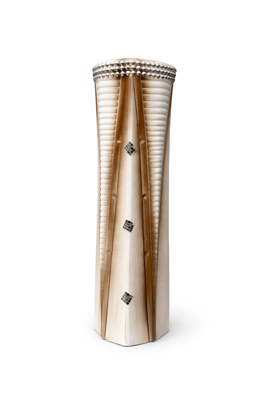 Ivory & Champagne Finish with Crystal Stud Rim